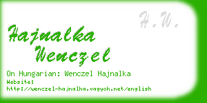 hajnalka wenczel business card